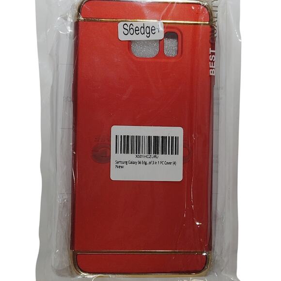 Red Hard Case for Samsung Galaxy S6 Edge Shockproof Scratch Resistant Bumper - Picture 4 of 5